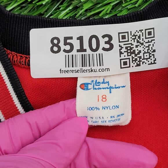 Vintage 80s Champion Millis Mohawks Shirt Womens M/L 20x25 Red - Picture 6 of 16